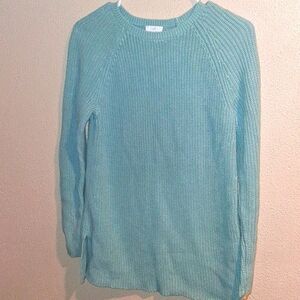 J.Jill Light Blue Chunky Knit Cotton Blend Sweater XS